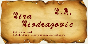 Mira Miodragović vizit kartica